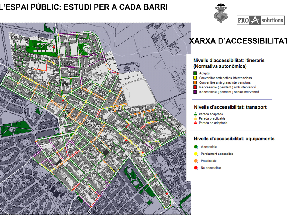 Palma accesibility map