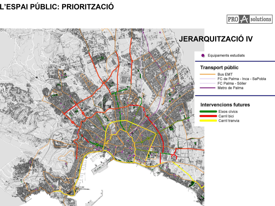 Palma public spaces map